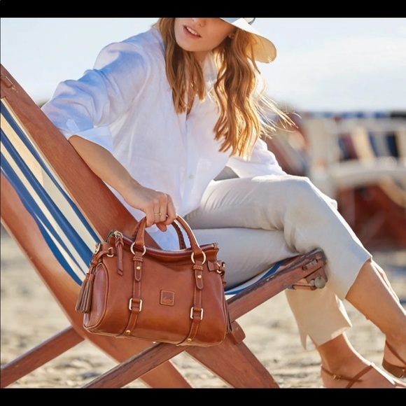 Dooney & Bourke florentine small satchel chestnut - Picture 4 of 9